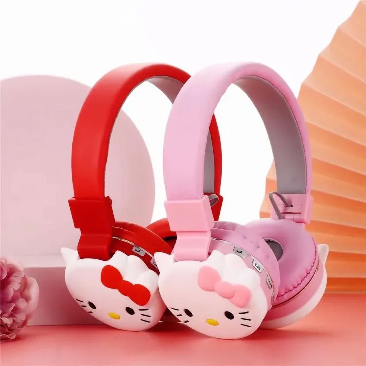 New Sanrio Hello Kitty High Quality Cut Bluetooth Headphone Wireless Headphones Cartoon Stereo 4945