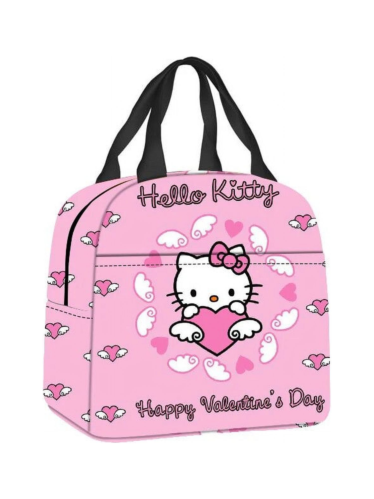 New Sanrio Hello Kitty Lunch Bags Students Portable Zipper Camping Picnic Bags Waterproof