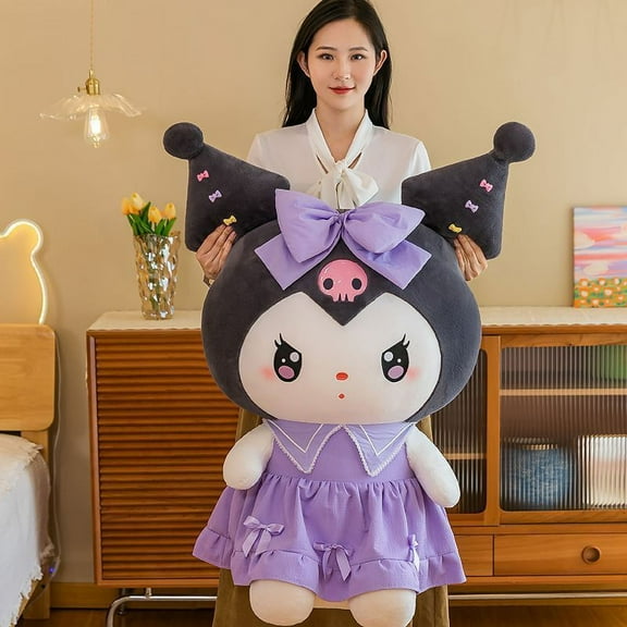 New Sanrio Kuromi Plush Toy Melody Doll Gives Best Friend Sleep with Large Pillow Gifts