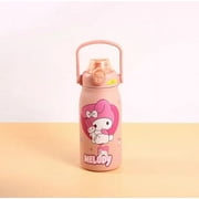 New Sanrio Y2k Hello Kitty Kuromi Cinnamoroll Thermos Cup Water Bottle 1200ml Anime Kawaii Cute School Children Student Portable