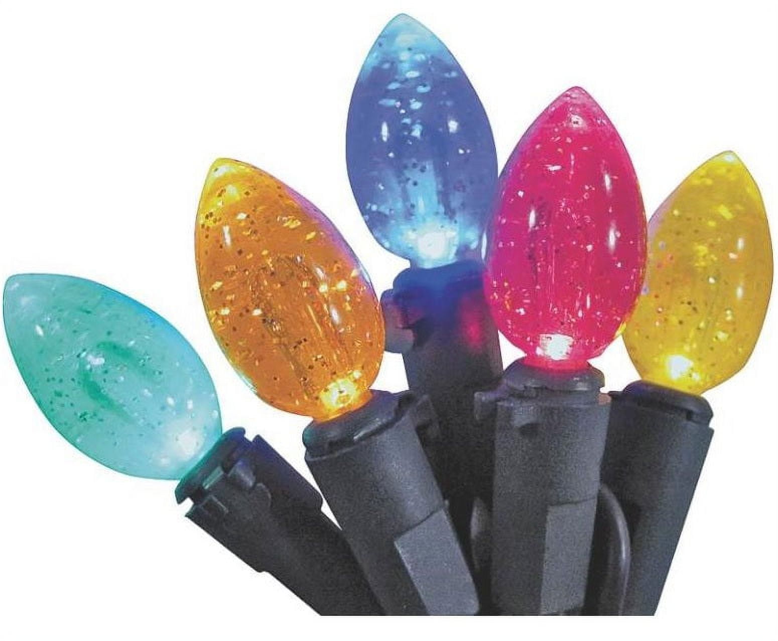New Santa's Forest 04580 C5 Lens Glitter Christmas Lights, 200 Lights