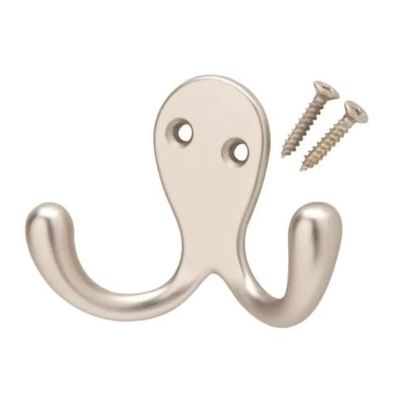 New Satin Nickel Double Robe Hook