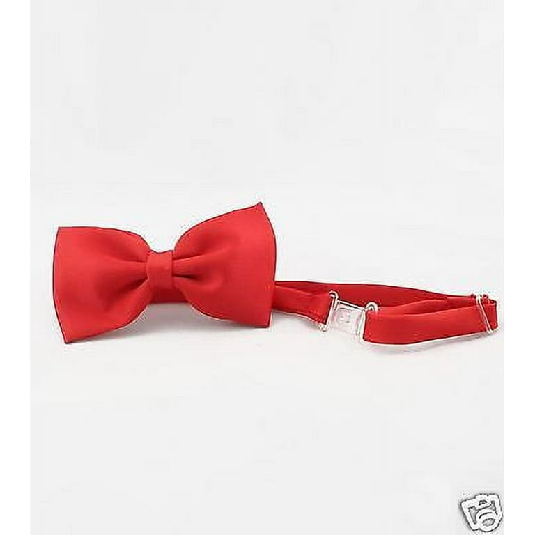 Dark Red Ribbon Tie Girls Woven Button-Up