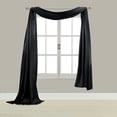 thumbnail image 1 of New Satin Window Scarf Swag Valance Fully Stitched & Hemmed Soft Black Color 55 X 216 Inch, 1 of 2