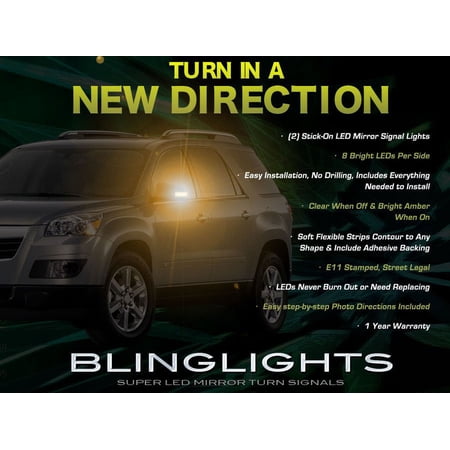 New Saturn Outlook LED Side Mirrors Turn Signal Lights Blinker Accent Signal Lamps