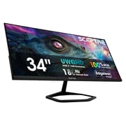 New! Sceptre 34-inch Prime Gaming Monitor 3440 x 1440 up to 180Hz DisplayPort HDMI Build-in Speakers, Machine Black 2027 E345B-QU180D series