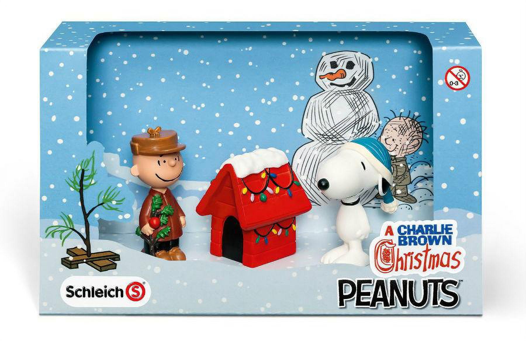 New Schleich 22017 Peanuts A Charlie Brown Christmas Scenery Pack,Each