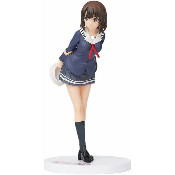 New School Uniform Girl How to Raise A Boring Girlfriend Kato Megumi Character Anime Statue Figure Desktop Ornament Popular Decorations Fan Souvenirs Creative Gift Collection 18cm/7inch