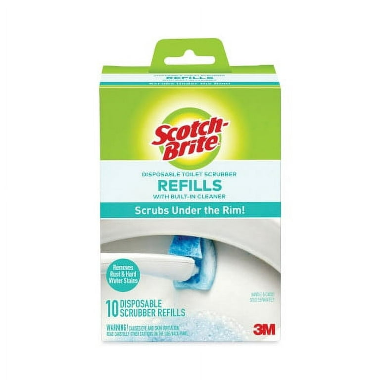 3M Company 557-R10-6 Scotch-Brite™ Disposable Toilet Scrubber Refill, 3,  Blue, 10/Pack