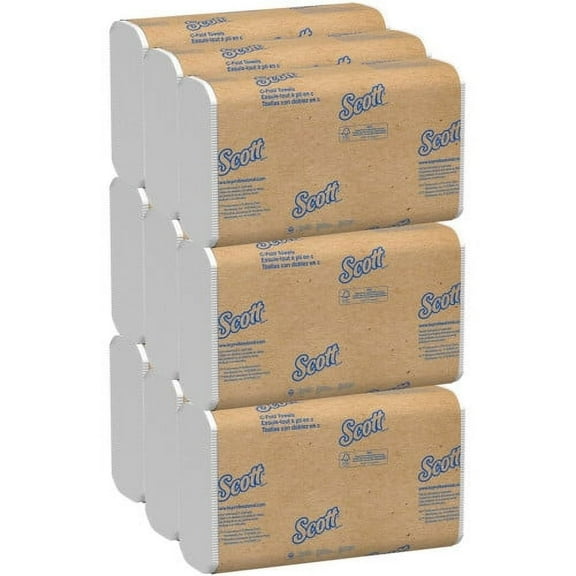 New Scott Multi-Fold Towels, Absorbency Pockets, 1-Ply, 9.2 x 9.4, White, 250 Sheets/Pack