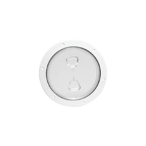 New Screw-out Deck Plate beckson Marine Dp64-w 6" ID 8-1/8" OD 6-1/2" White Center Diamond
