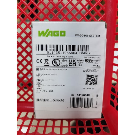 New Sealed 750-555 WAGO 750-555 4 Channel Analog Output Module Fast Ship