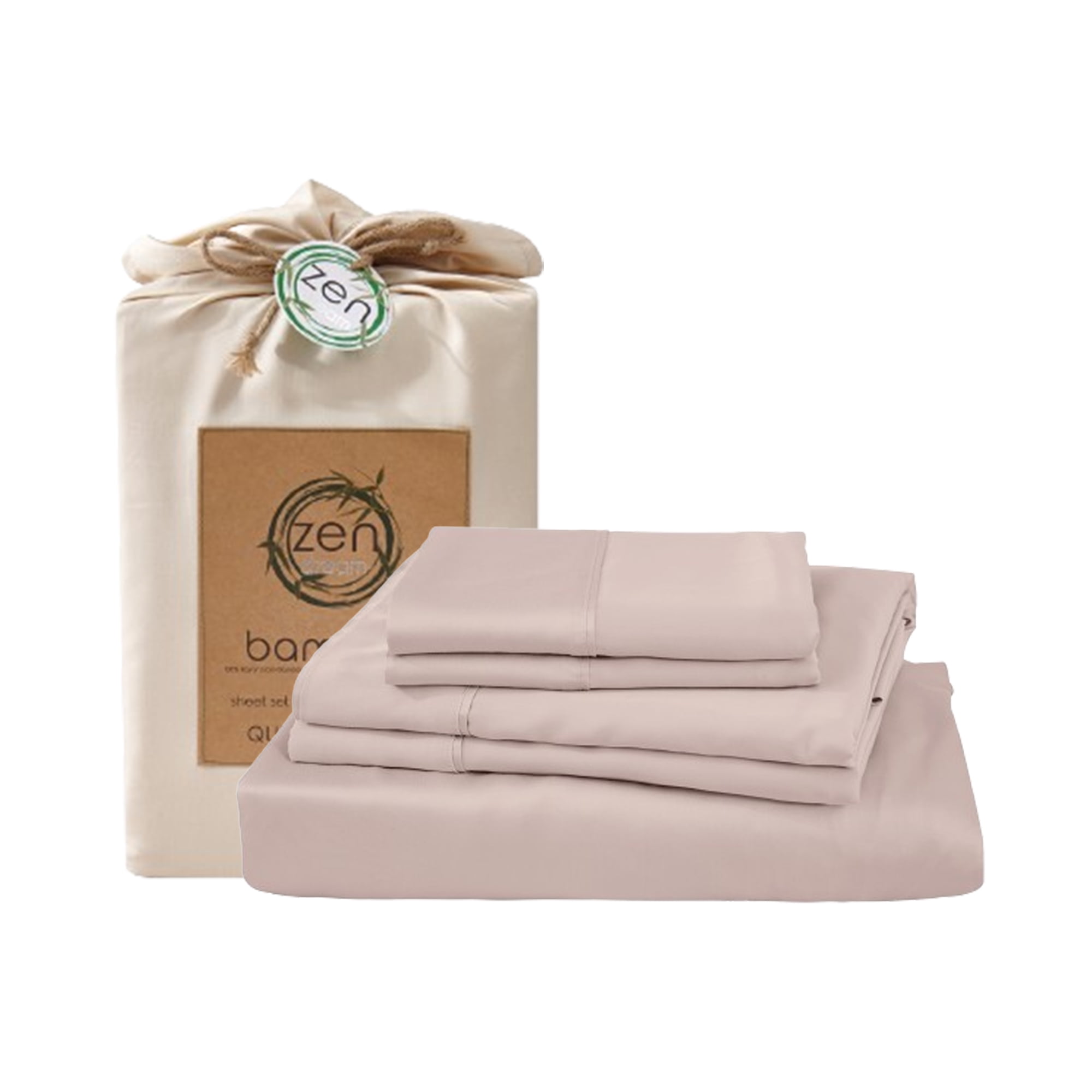 New Season Naturally Yours Bamboo Sheets Set - 100% Rayon from OEKO-TEX Certified Bamboo Fibre, Hypoallergenic & All-Weather, Includes Flat Sheet, Fitted Sheet, 2 Pillowcases.