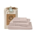 thumbnail image 1 of New Season Naturally Yours Bamboo Sheets Set - 100% Rayon from OEKO-TEX Certified Bamboo Fibre, Hypoallergenic & All-Weather, Includes Flat Sheet, Fitted Sheet, 2 Pillowcases., 1 of 1