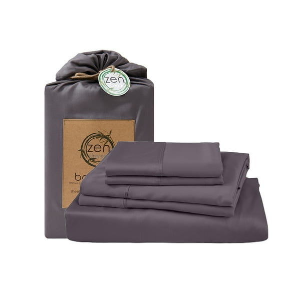 New Season Naturally Yours Bamboo Sheets Set - 100% Rayon from OEKO-TEX Certified Bamboo Fibre, Hypoallergenic & All-Weather, Includes Flat Sheet, Fitted Sheet, 2 Pillowcases.