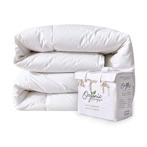 New Season Naturally Yours Organic Cotton Duvet Insert King - White Duvets Insert - Luxurious Extra Soft Bedding Comforter - Crafted from 100% Organic Cotton all-natural materials - King Size