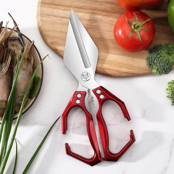 New Seattleget Multifunctional Heavy-Duty Kitchen Shears, Multifunctional Heavy Duty Kitchen Shears with Ergonomic Handle, for Turkey, Meat, Seafood, Bone Cutting