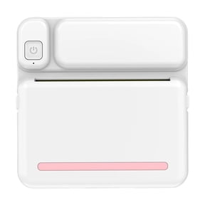 New Semester Fall Season September Ready C19 Bluetooth Inkless Thermal Pocket Printer With 1 Roll Paper, Mini Wireless Sticker Note Printer For Academic Year Office Supply Organization-(Pink)