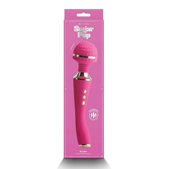 New Sensations Novelties Sugar Pop Bliss Warming Wand Vibrator Pink