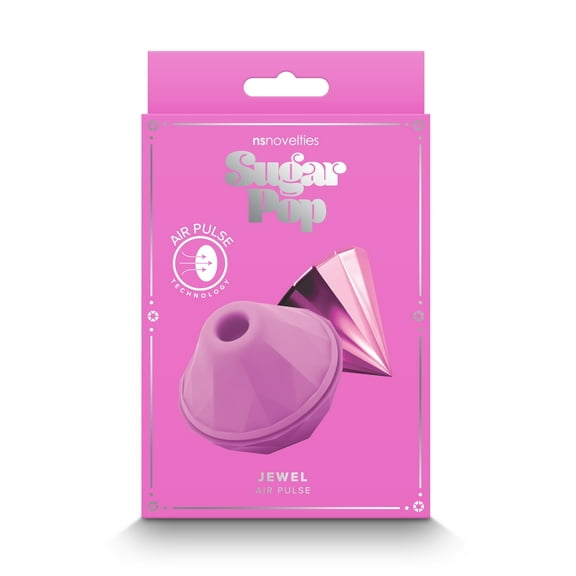 New Sensations Novelties Sugar Pop Jewel Air Pulse Suction Vibrator - Pink