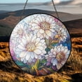 thumbnail image 1 of New Sentimental Mom Gift Birth Month Flower Suncatcher, Stained Glass style Light Catcher Mother's Day Gift, Floral Decor Gift for Godmother, 1 of 4