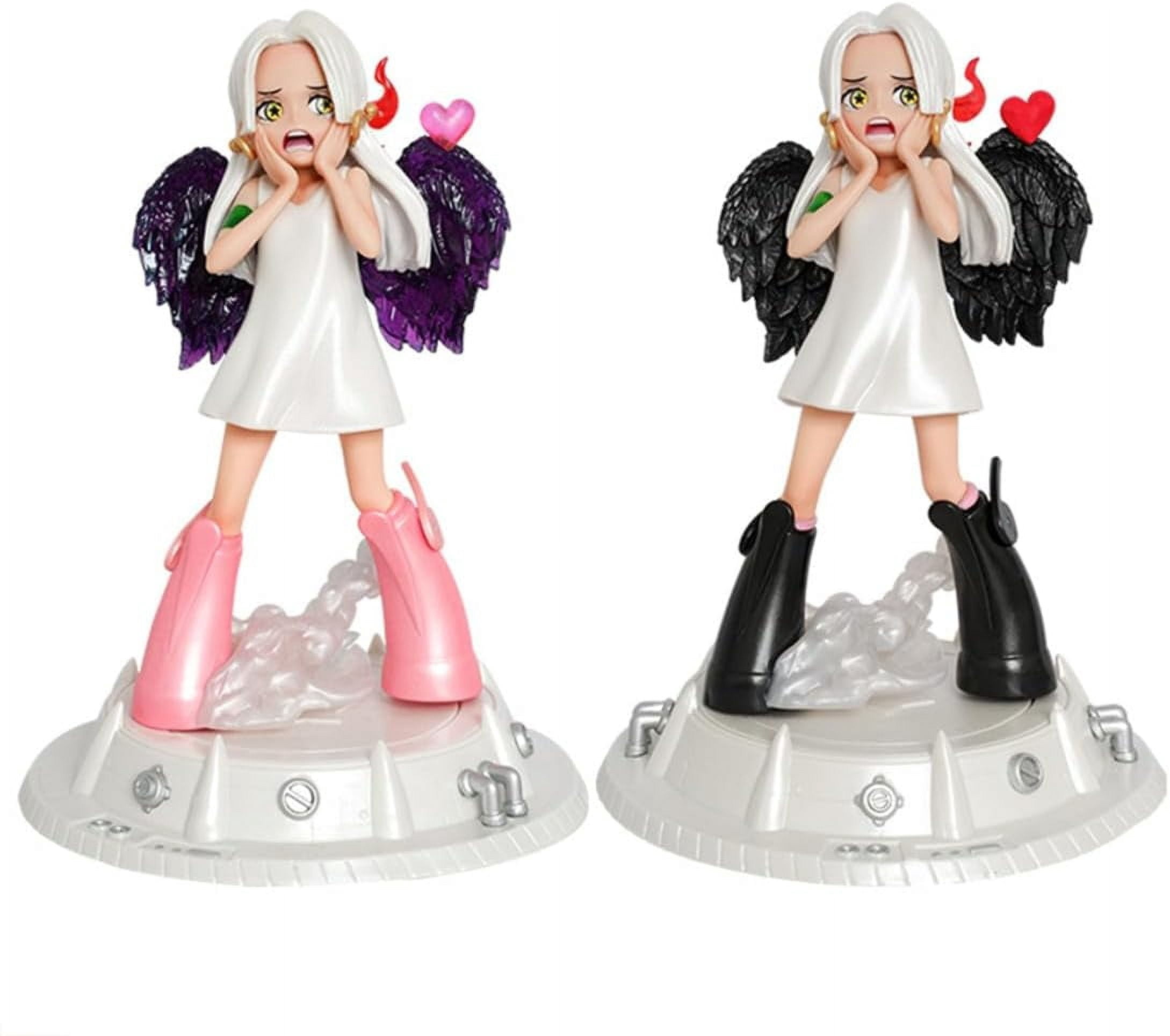 New Seraphim Boa Hancock 2pc (Pink+Black Ver) Character Anime Model Statue Action Figures Desktop Ornament Popular Decorations Fan Souvenirs Creative Gift Collectable