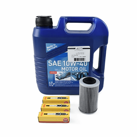 Complete 300HP PWC Service Kit with 10W-40 Oil Compatible with 2019-2026 BRP Sea-Doo GTX LTD RXP X RXT X 300 Fish Pro Apex GTR-X 1630cc Oil Filter Spark Plugs Watercraft WSM 005-132