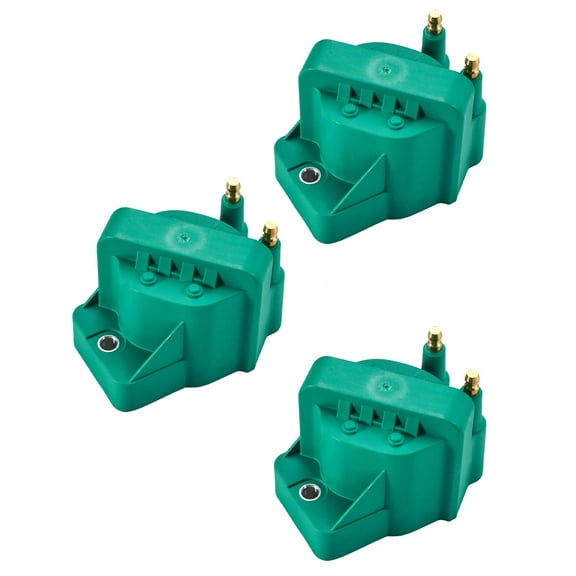 New Set of 3 Green Color Ignition Coil Pack Compatible with 1993-1999 Cadillac Eldorado V8 4.6L Replacement for DR39 C849