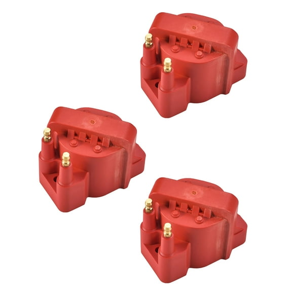 New Set of 3 Red Color Ignition Coil Pack Compatible with 1998-2005 Chevrolet Monte CARLO V6 3.8L Replacement for DR39 C849