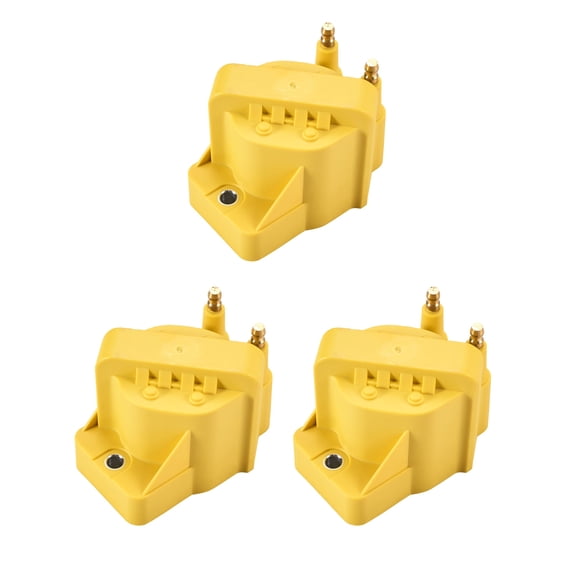 New Set of 3 Yellow Color Ignition Coil Pack 1986 1987 1988 For Oldsmobile Delta 88 V6 3.8L Replacement for DR39 C849