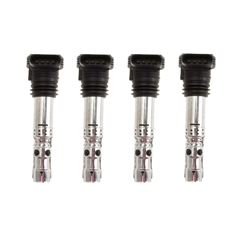 New Set of 4 Ignition Coils For Audi Volkswagen A4 Quattro Beetle Golf