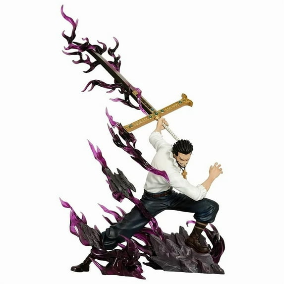 New Seven Warlords Of The Sea Dracule Mihawk (Combat Ver) Character Anime Model Statue Action Figures Desktop Ornament Popular Decorations Fan Souvenirs Creative Gift Collectable