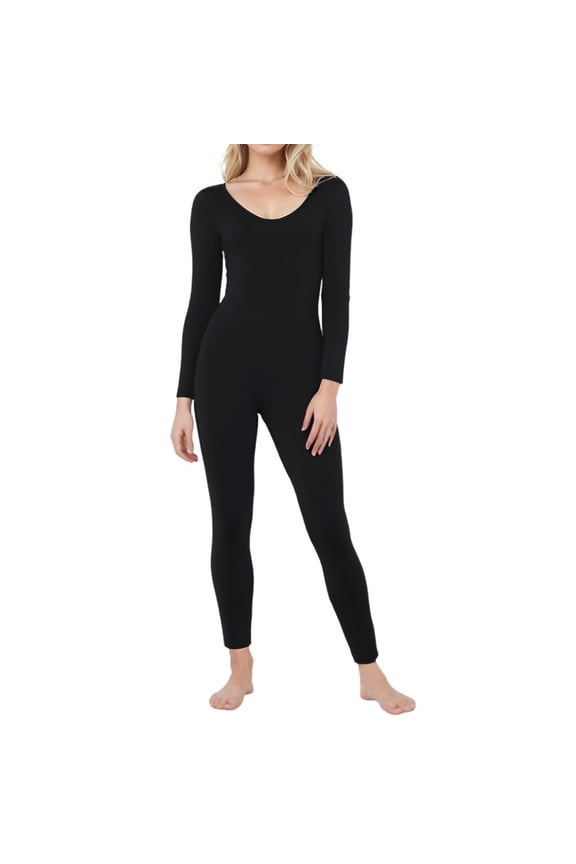 New Sexy Hot Girl Tight Fitting Long Sleeved High Waisted Solid Color Sports And Fitness Jumpsuit