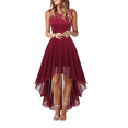 thumbnail image 1 of New Sexy Lace Stitching Big Swing Chiffon Dress Gown Evening Dress, 1 of 1