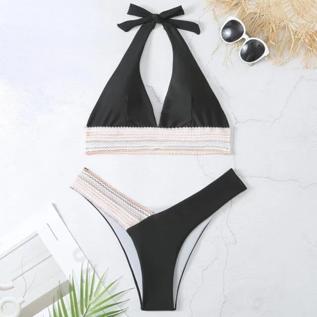 New Sexy Leaves Printed Bikini 2024 Push Up Swimsuit Women Female ...