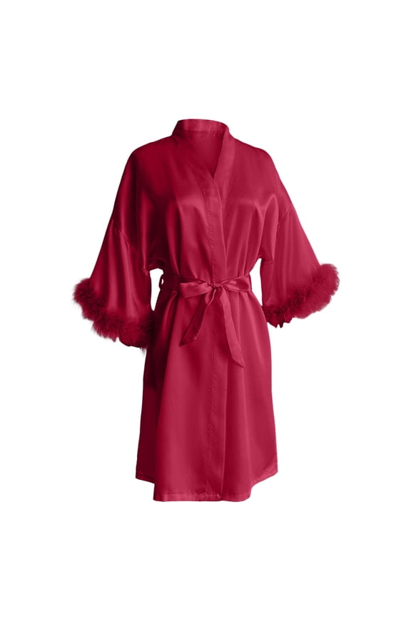 New Sexy Morning Robe Silk Pajamas Long Sleeved Outer Robe Spring And Autumn Seasons