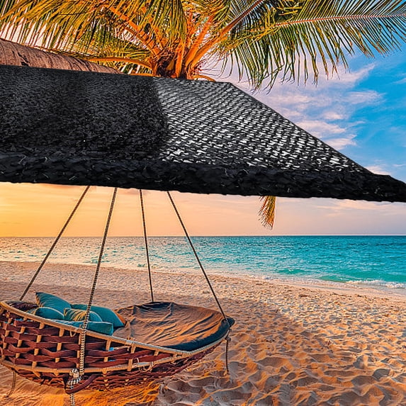 New Shade Sail Sun Shade Cloth 59"x78" Rectangle Outdoor Canopy Outside Sunshade Awning Cover Privacy Screen Net UV Block for Patio Pergola Gazebo Porch Backyard Lawn Garden Outdoor Activities Black