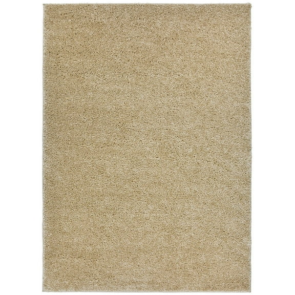 New Shaggy Collection Solid Color Shag Rug Different Color Options Available (Beige, 4'x5'3")