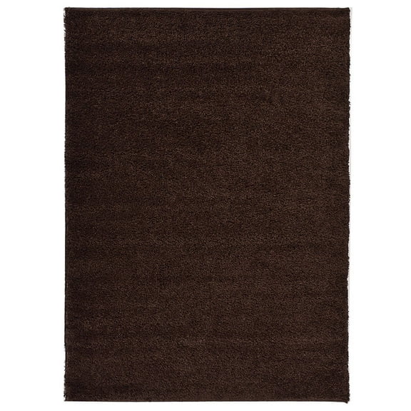 New Shaggy Collection Solid Color Shag Rug Different Color Options Available (Brown, 3'3"x5')