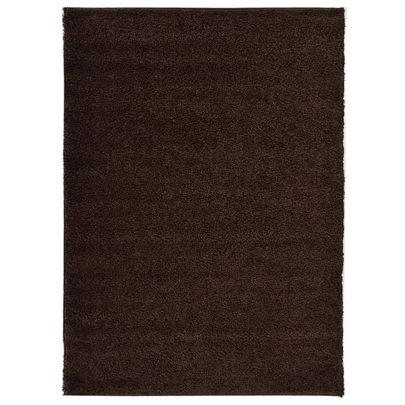 New Shaggy Collection Solid Color Shag Rug Different Color Options Available (Brown, 3'3"x5')