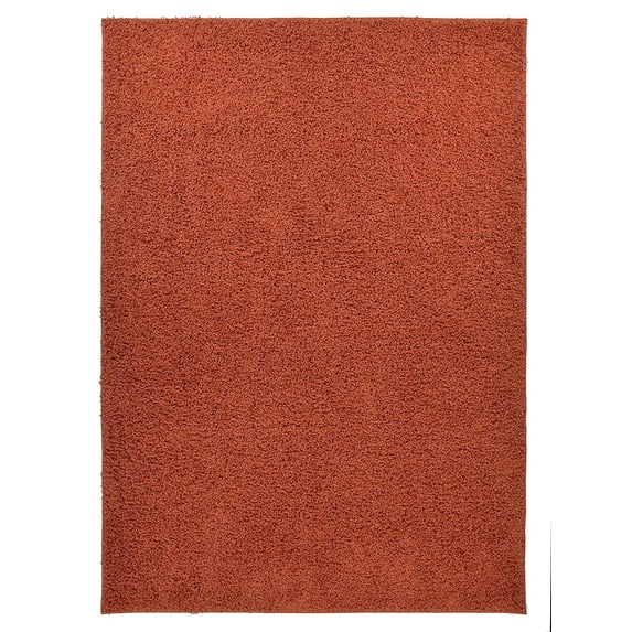 New Shaggy Collection Solid Color Shag Rug Different Color Options Available (Burnt Orange, 3'3"x5')