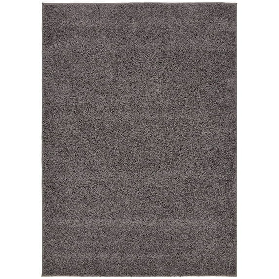 New Shaggy Collection Solid Color Shag Rug Different Color Options Available (Grey, 4'x5'3")