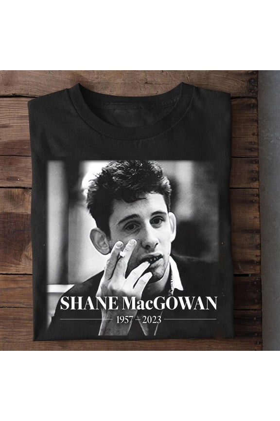 New Shane Macgowan 1957-2023 Tee Shirt Black Classic Unisex Size S-5XL