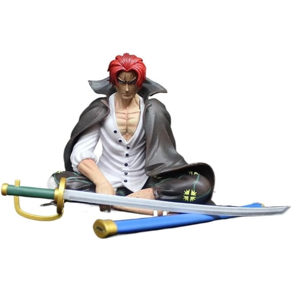 New Shanks Figure Sitting Redhead Drinking Shanks Figurine 12cm/4.7inch Anime Character Statue Model Ornament Gifts