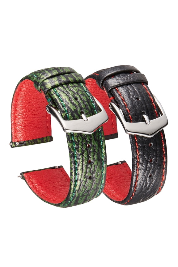 New Shark Pattern Genuine Leather Strap Personalized Quick Release Watch Strap Watch Soft Strap Men's 18-22mm Spot