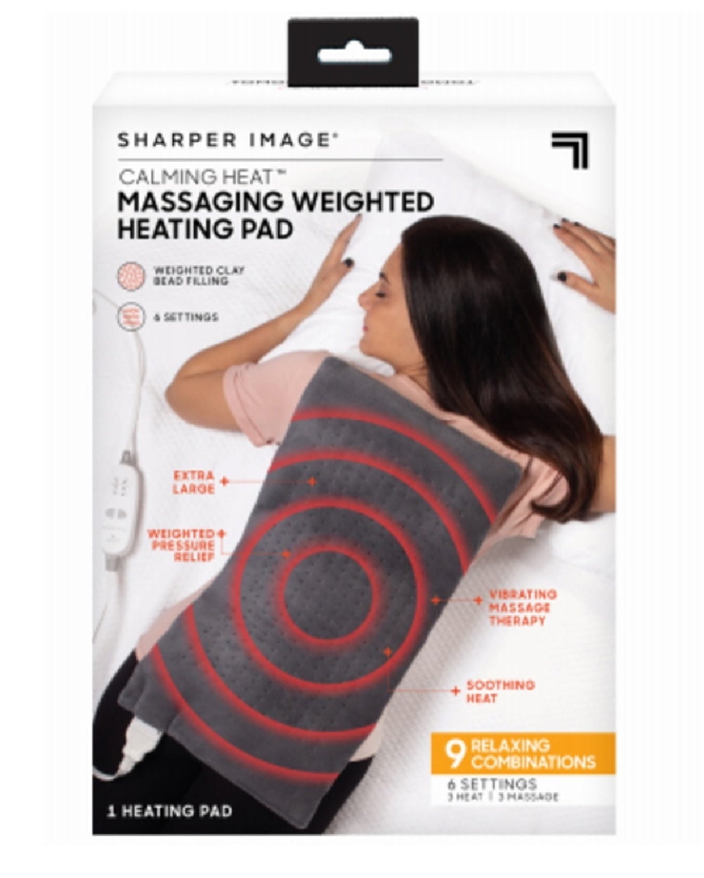 New Sharper Image CWT02106 As Seen On TV Calming Heat Massaging Heating