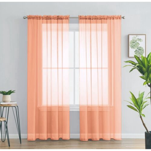 New Sheer 2Pc Window Treatments Curtain Panels 84