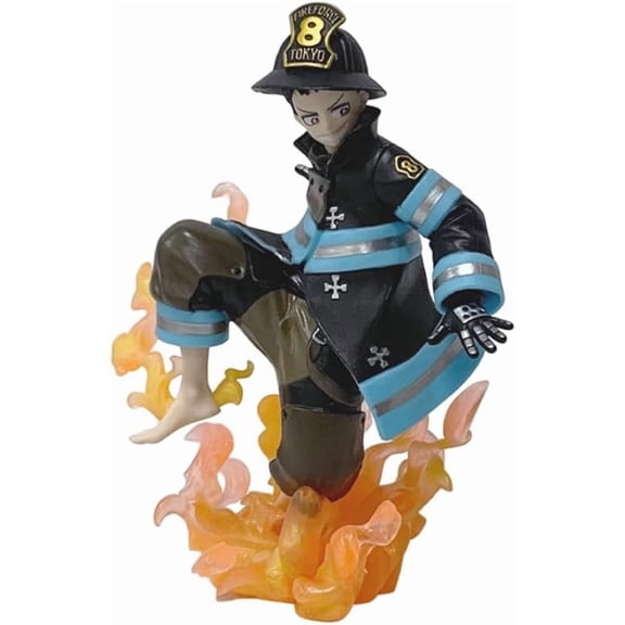 New Shinra Figure, Firefighter Fire Control Shinra Action Figure 16cm/6.3inch PVC Figurine Cosplay Model Collectible Handicrafts for Anime Fans Gift