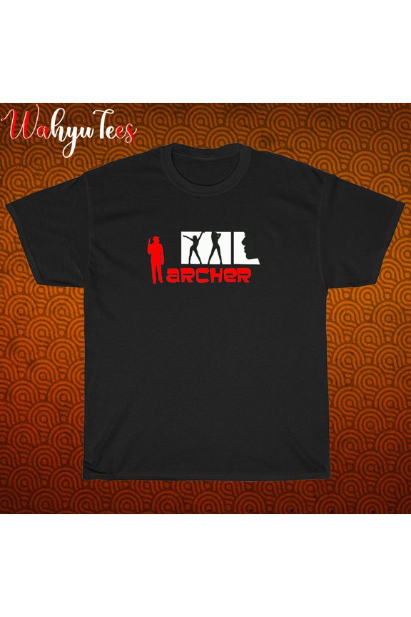 New Shirt Archer Cartoon Logo Black/Navy/Grey/White T-Shirt Size S-5XL