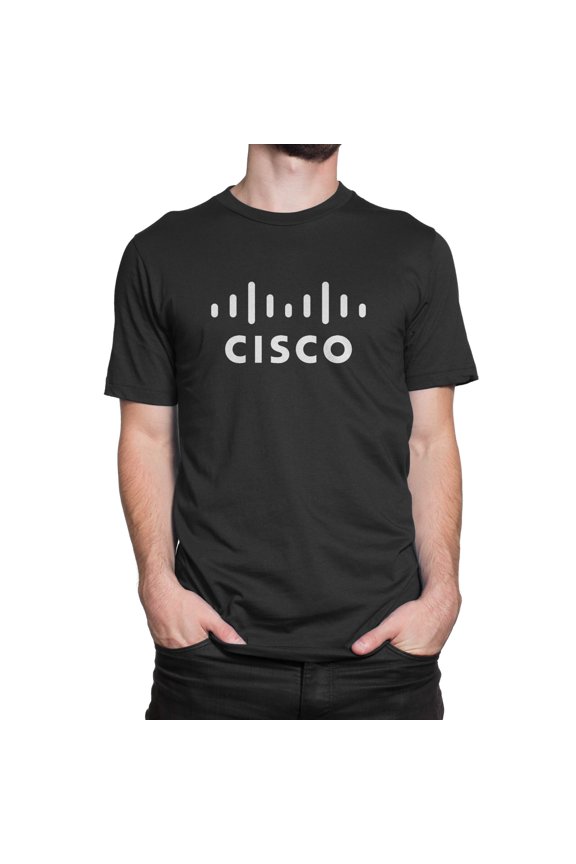 New Shirt Cisco Systems Logo Black T-Shirt
